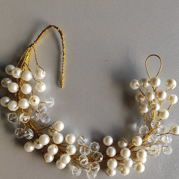 Gold multipurpose Hair accessories for party/wedding | pearls & crystals